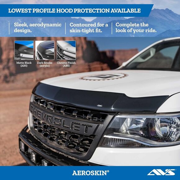 Auto Ventshade (AVS) Other - AVS Aeroskin Hood Protector Fits 2021-2025 Chevrolet Trailblazer Black 377192
